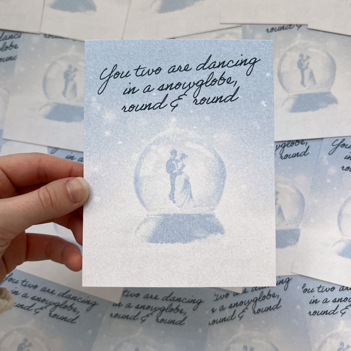 Dancing in a Snowglobe Postcard