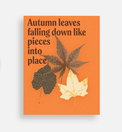 Autumn Leaves Falling Down Postcard